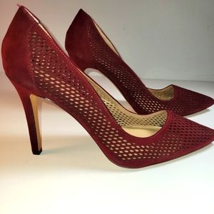 SAKS Fifth Avenue, Leather Burgundy Heels, 10M